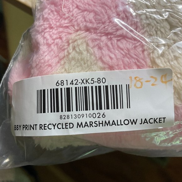 NWT Hanna Andersson Baby Print Jacket In Marshmallow, Light Oat Hearts, 18-24mos - Picture 5 of 5